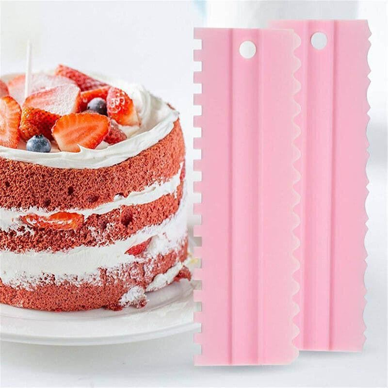 Cake Scraper 4PCS 4Colours 22.8x7.5cm PS Icing Smoother - Discount Packaging Warehouse