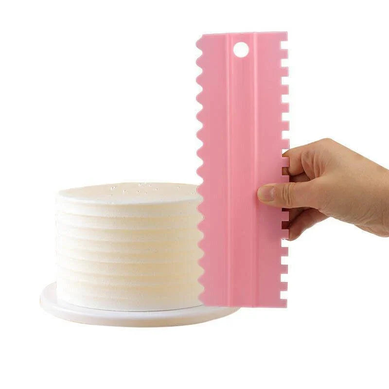 Cake Scraper 4PCS 4Colours 22.8x7.5cm PS Icing Smoother - Discount Packaging Warehouse
