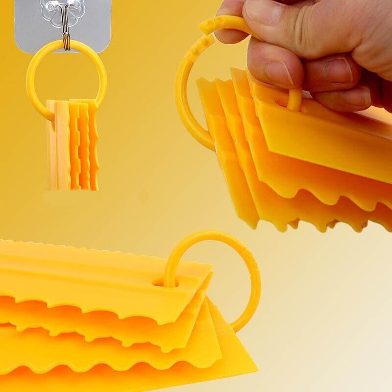 Cake Scraper 4PCS 4Colours 22.8x7.5cm PS Icing Smoother - Discount Packaging Warehouse