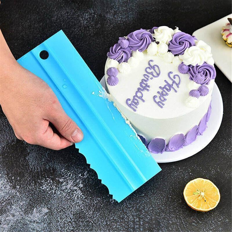 Cake Scraper 4PCS 4Colours 22.8x7.5cm PS Icing Smoother - Discount Packaging Warehouse