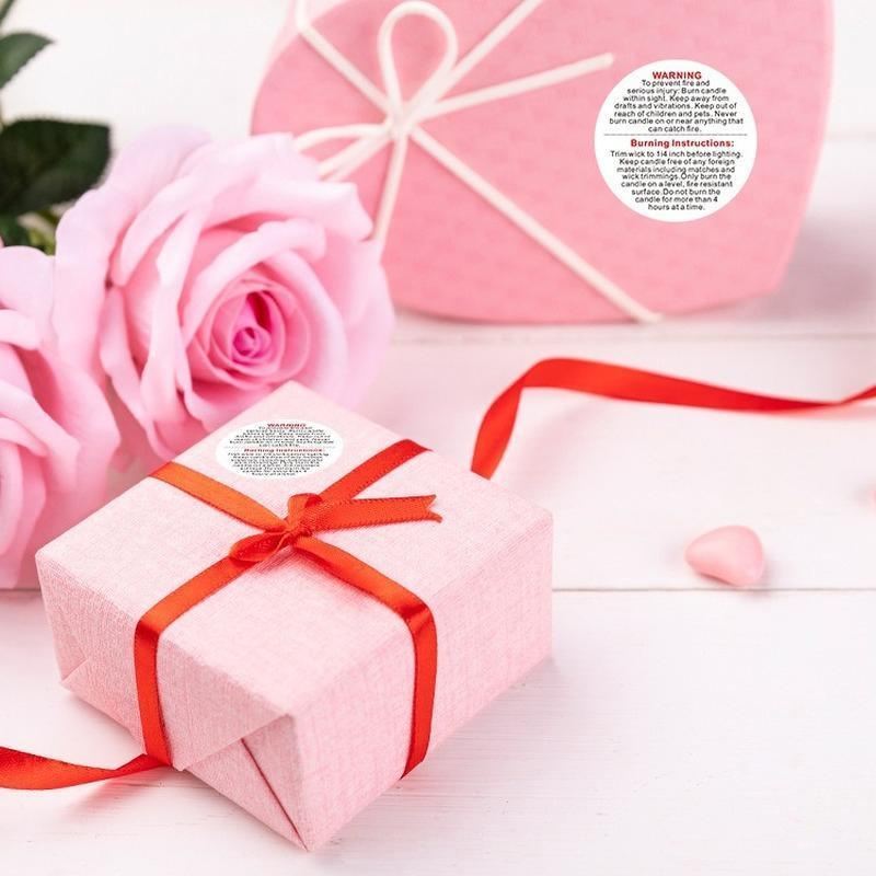 Candle Safety Warning Stickers 1ROLL 500PCS 3.6cm Round - Discount Packaging Warehouse