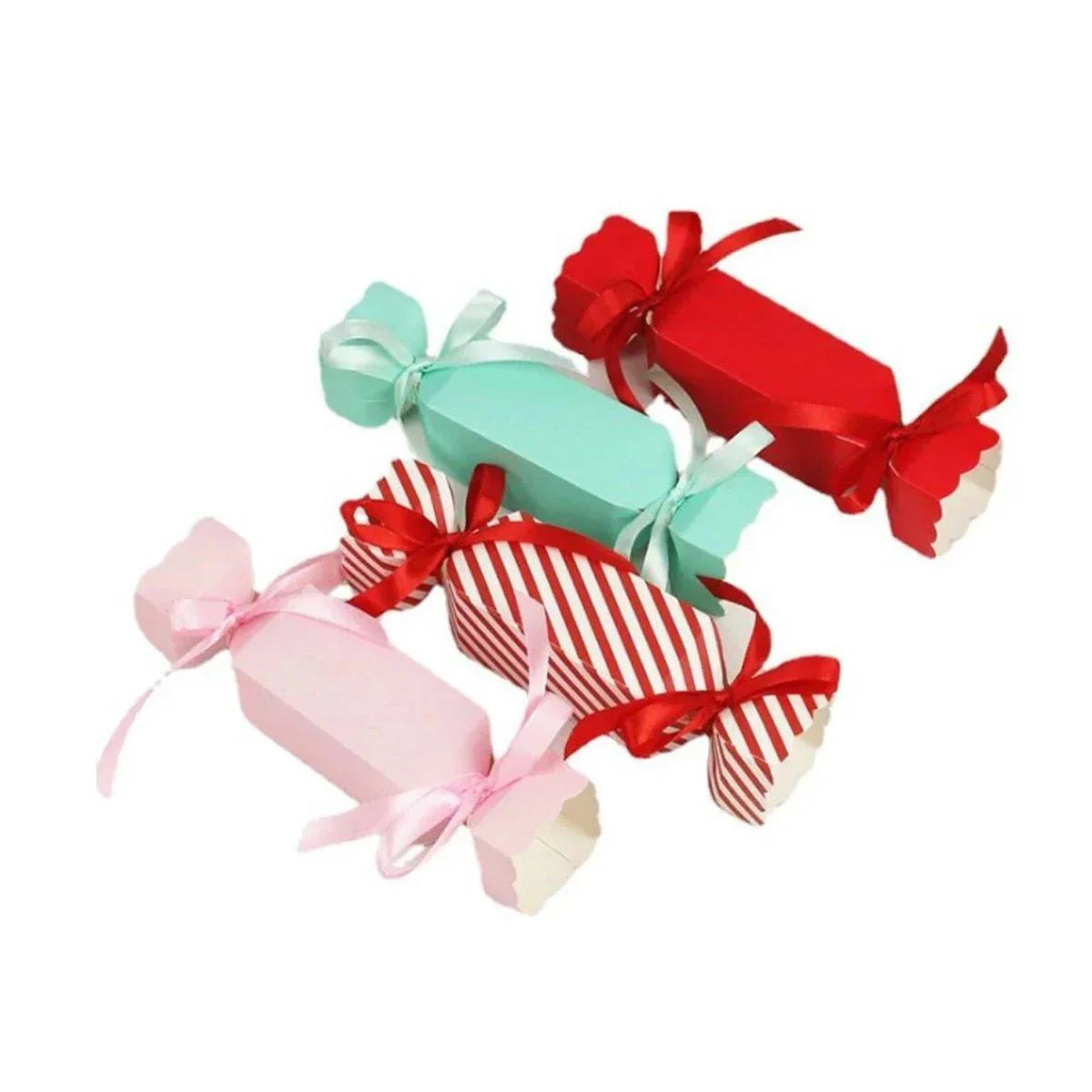 Candy Shaped Gift Box 50PCS Paper with 100PCS Ribbons for Gifts