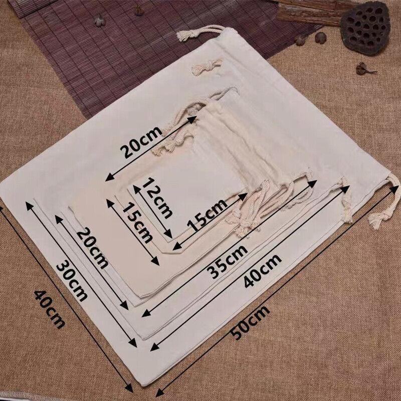 Canvas Bags 10-100pcs Drawstring Storage Bag - Discount Packaging Warehouse