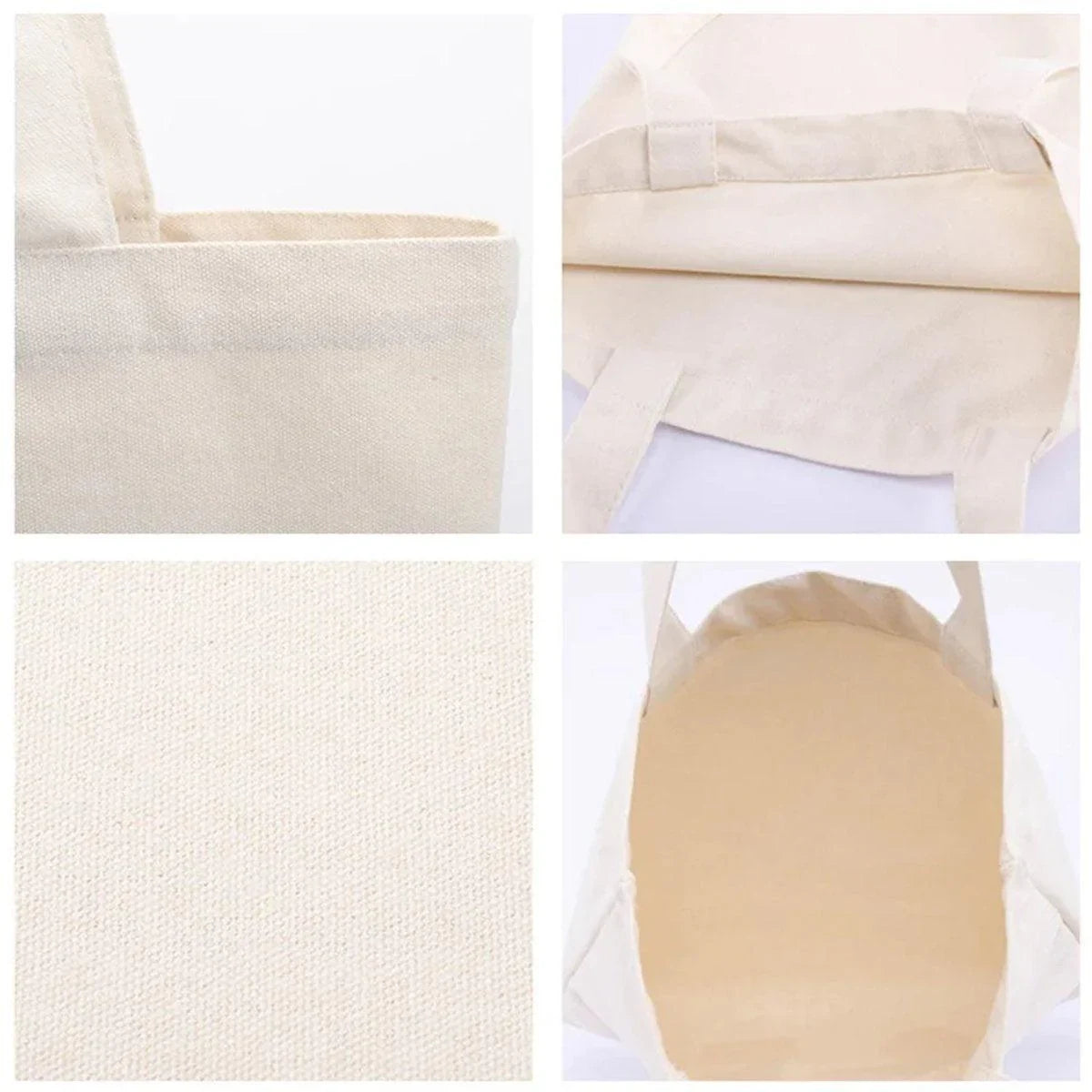 Canvas Tote Bag 5PCS Cotton Customizable