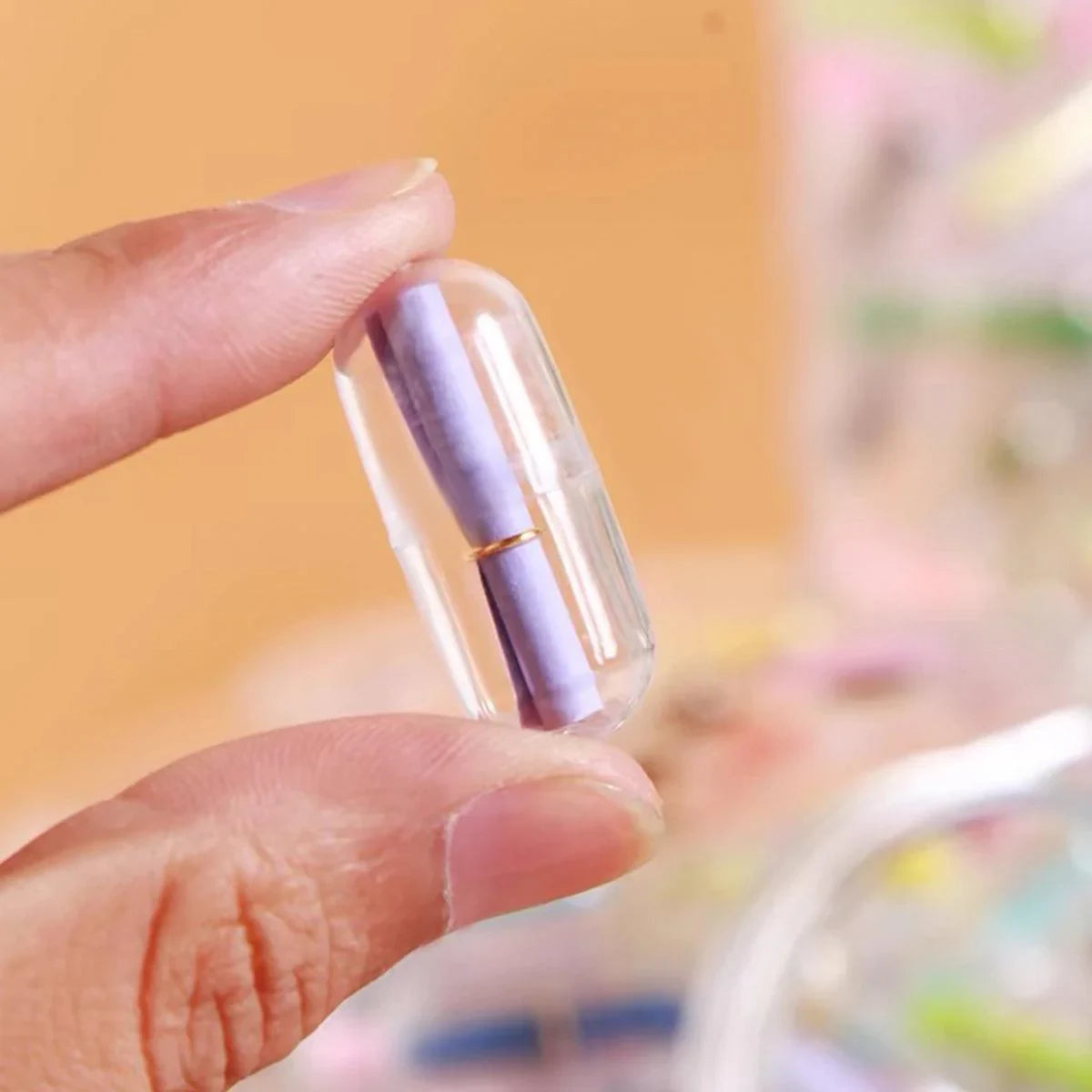 Transparent Capsule Shell Plastic Empty Storage Box 100PCS