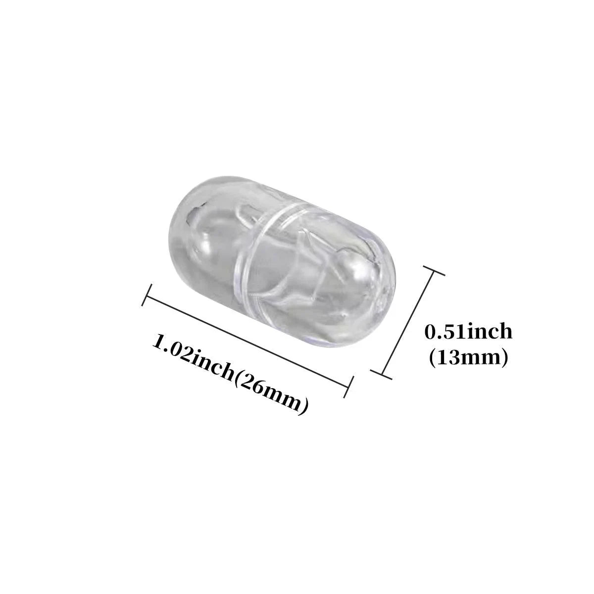 Transparent Capsule Shell Plastic Empty Storage Box 100PCS