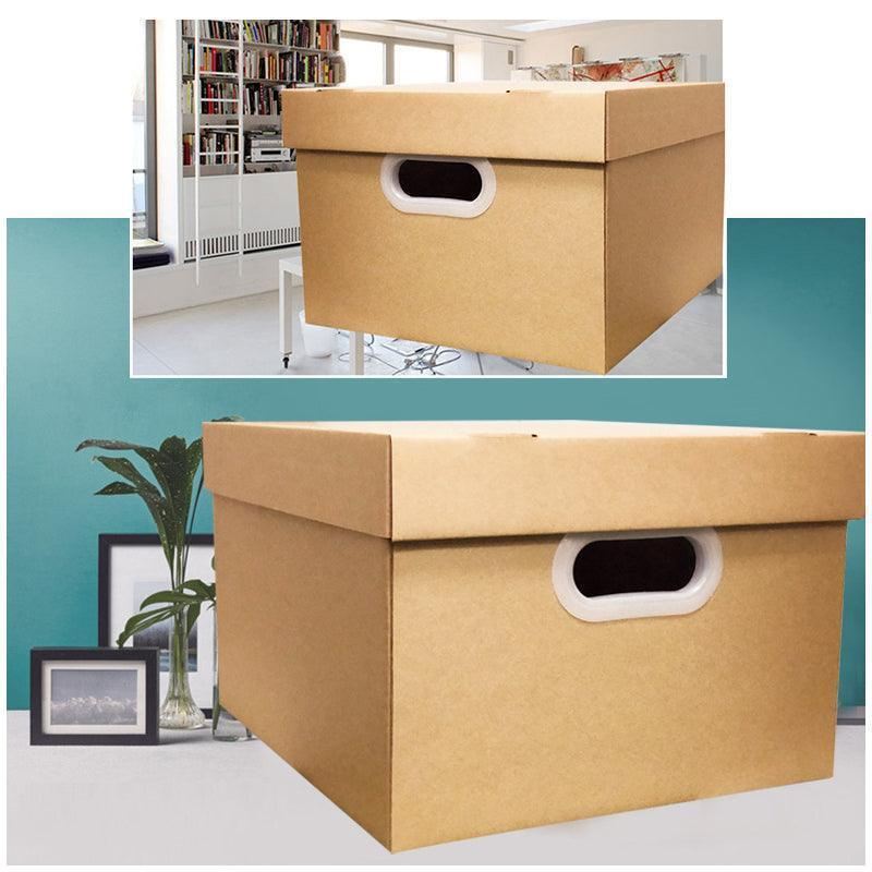 Durable Officeworks cardboard boxes for efficient storage and organization.