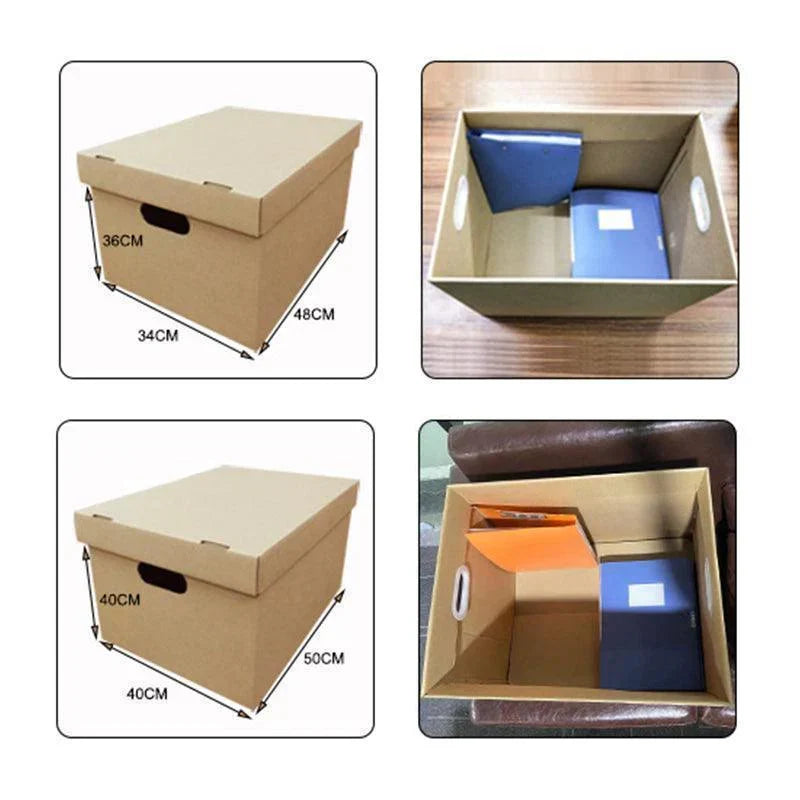 Durable Officeworks cardboard boxes for efficient storage and organization.