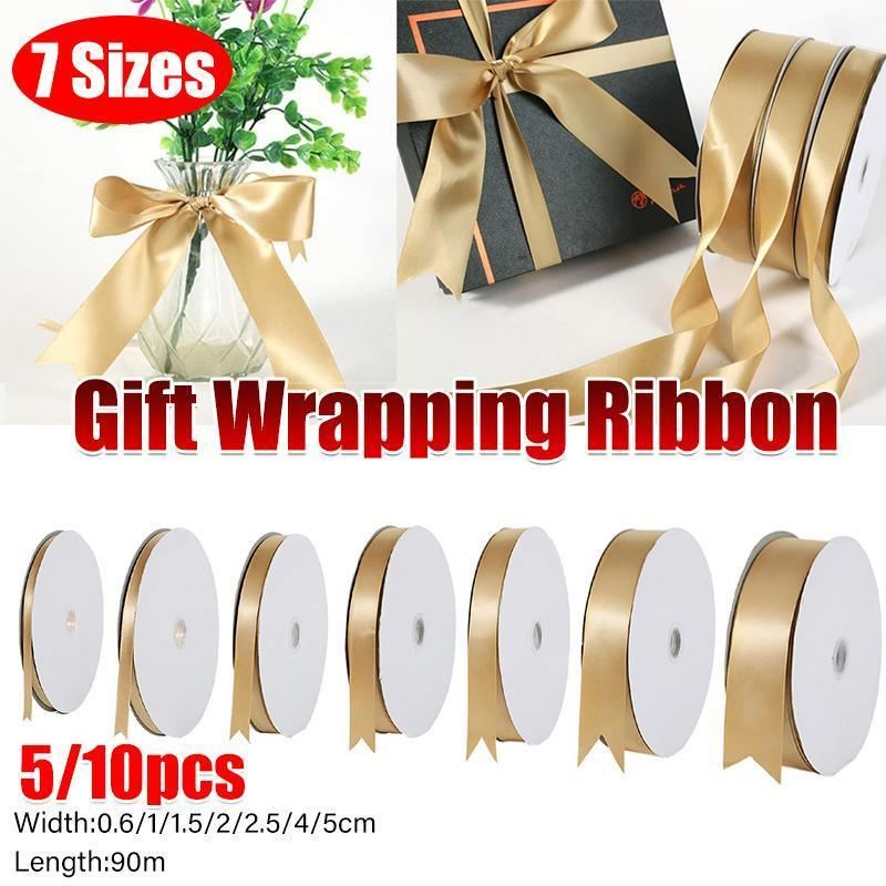 Luxurious and versatile gold ribbon for decorating and crafting.