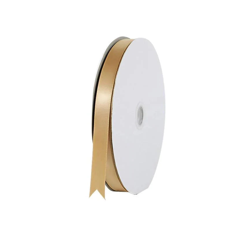 Luxurious and versatile gold ribbon for decorating and crafting.