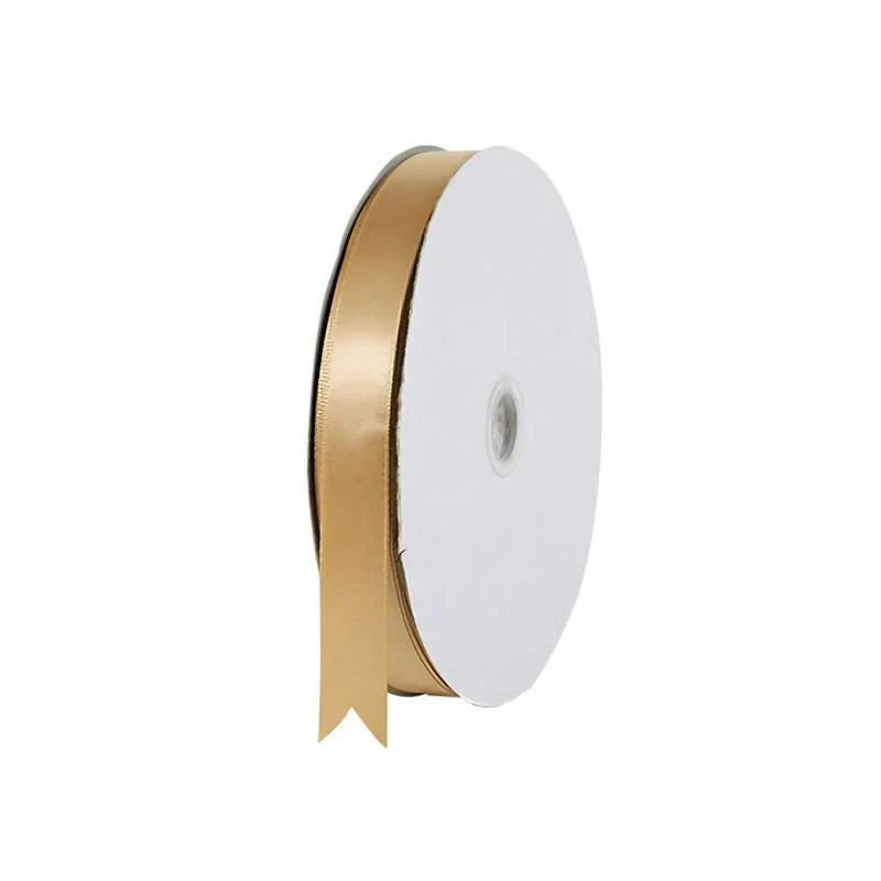 Luxurious and versatile gold ribbon for decorating and crafting.
