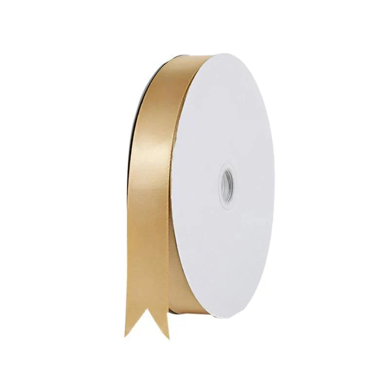 Luxurious and versatile gold ribbon for decorating and crafting.