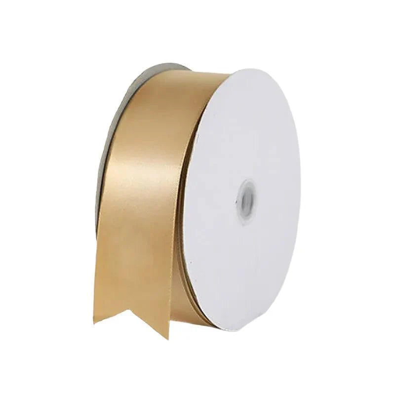 Luxurious and versatile gold ribbon for decorating and crafting.