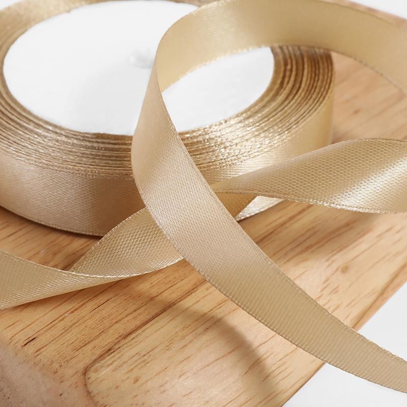 Luxurious and versatile gold ribbon for decorating and crafting.