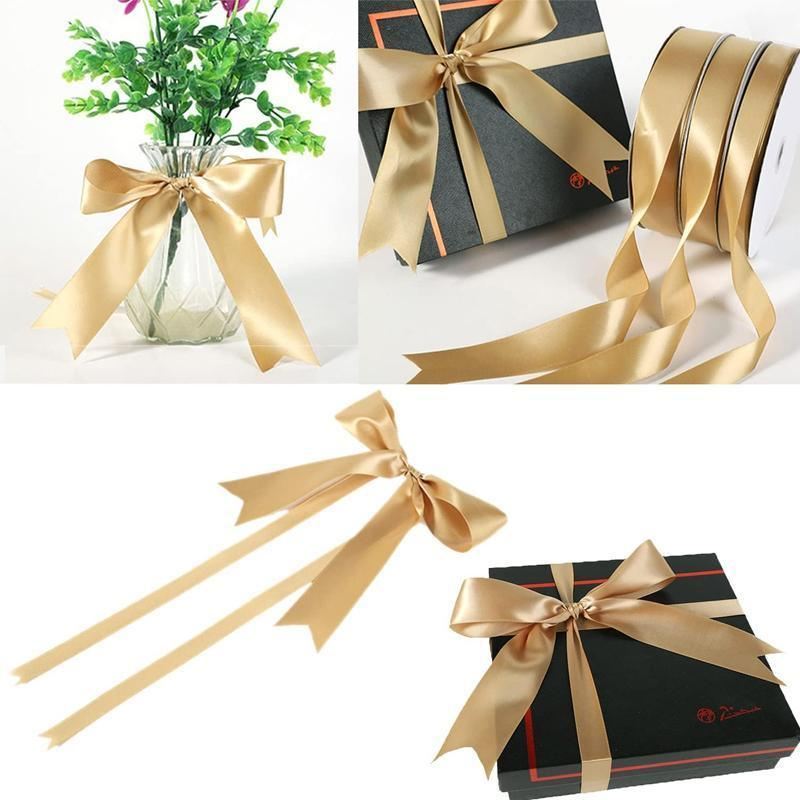 Luxurious and versatile gold ribbon for decorating and crafting.