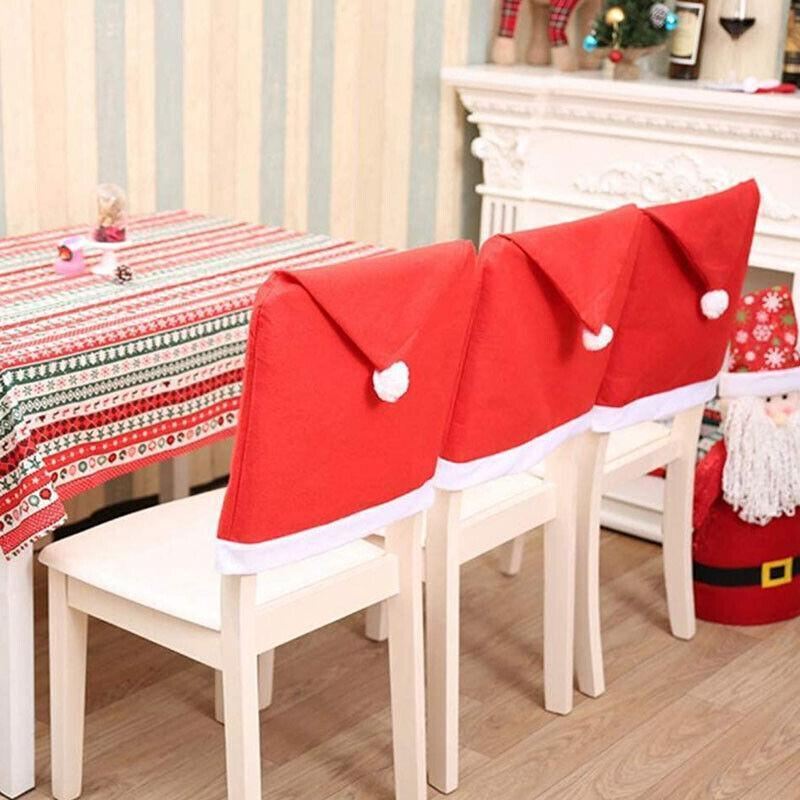 Christmas Chair Cover 6PCS 60x50cm No-woven Fabric Xmas Home Decoration - Discount Packaging Warehouse