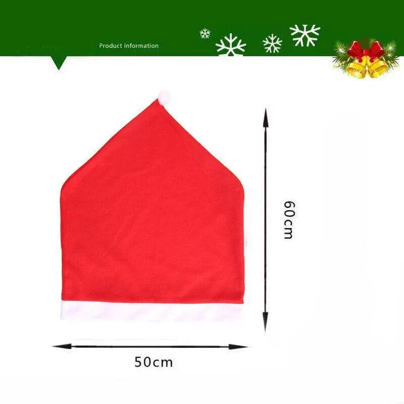Christmas Chair Cover 6PCS 60x50cm No-woven Fabric Xmas Home Decoration - Discount Packaging Warehouse