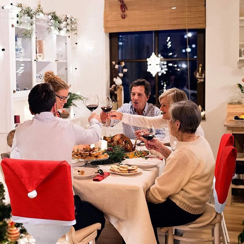 Christmas Chair Cover 6PCS 60x50cm No-woven Fabric Xmas Home Decoration - Discount Packaging Warehouse
