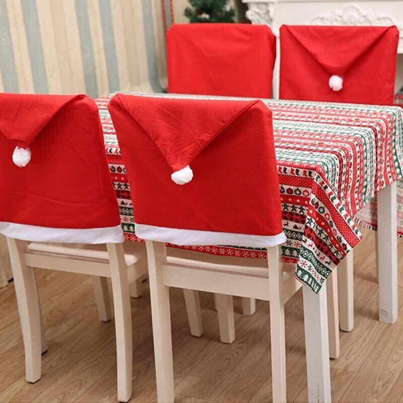 Christmas Chair Cover 6PCS 60x50cm No-woven Fabric Xmas Home Decoration - Discount Packaging Warehouse