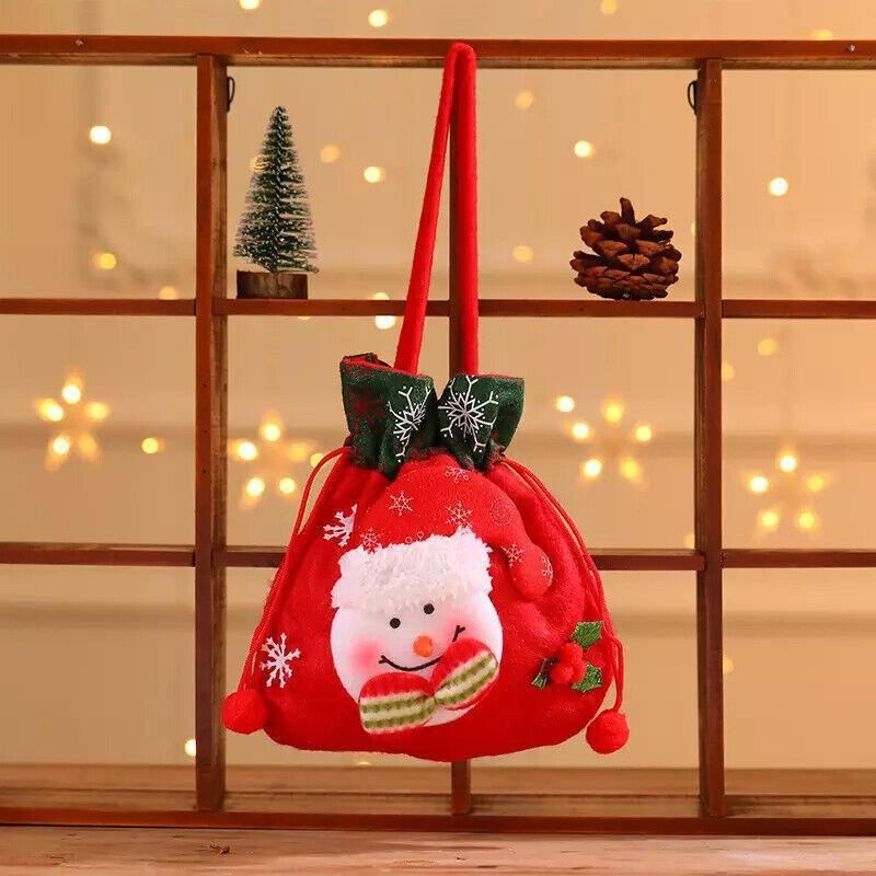Christmas Gift Bags 1PC 20x22cm 4Styles Flannelette - Discount Packaging Warehouse