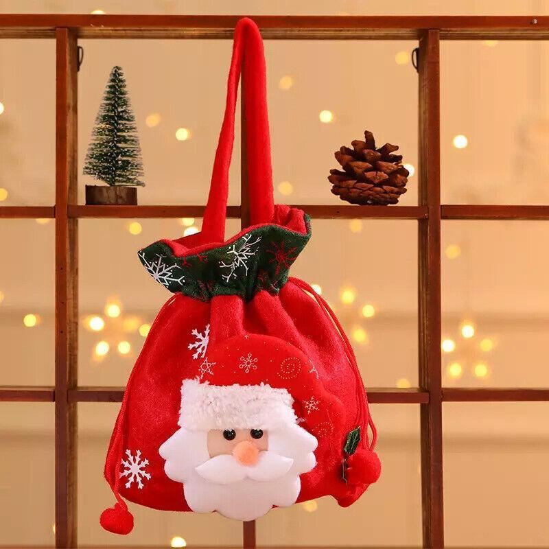Christmas Gift Bags 1PC 20x22cm 4Styles Flannelette - Discount Packaging Warehouse