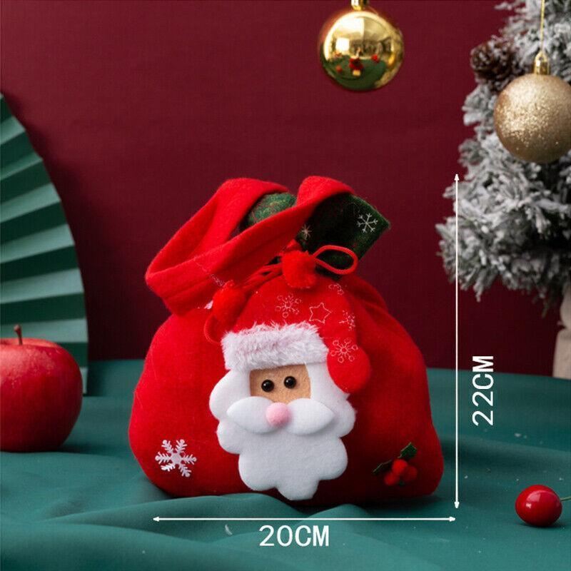 Christmas Gift Bags 1PC 20x22cm 4Styles Flannelette - Discount Packaging Warehouse