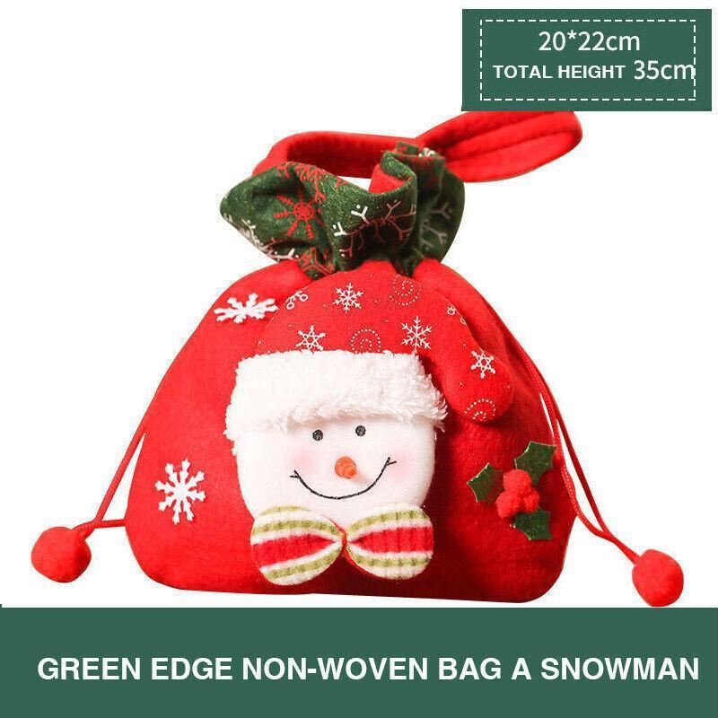 Christmas Gift Bags 1PC 20x22cm 4Styles Flannelette - Discount Packaging Warehouse