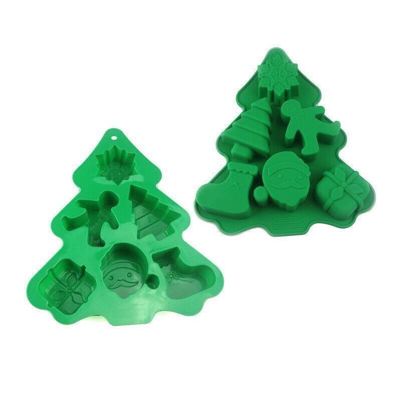 Christmas Themed Silicone Mould 1PC Green Baking Tool - Discount Packaging Warehouse