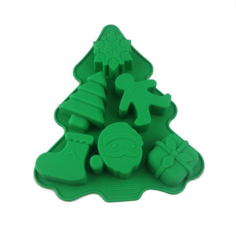 Christmas Themed Silicone Mould 1PC Green Baking Tool - Discount Packaging Warehouse