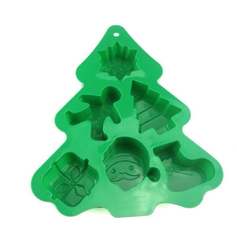 Christmas Themed Silicone Mould 1PC Green Baking Tool - Discount Packaging Warehouse