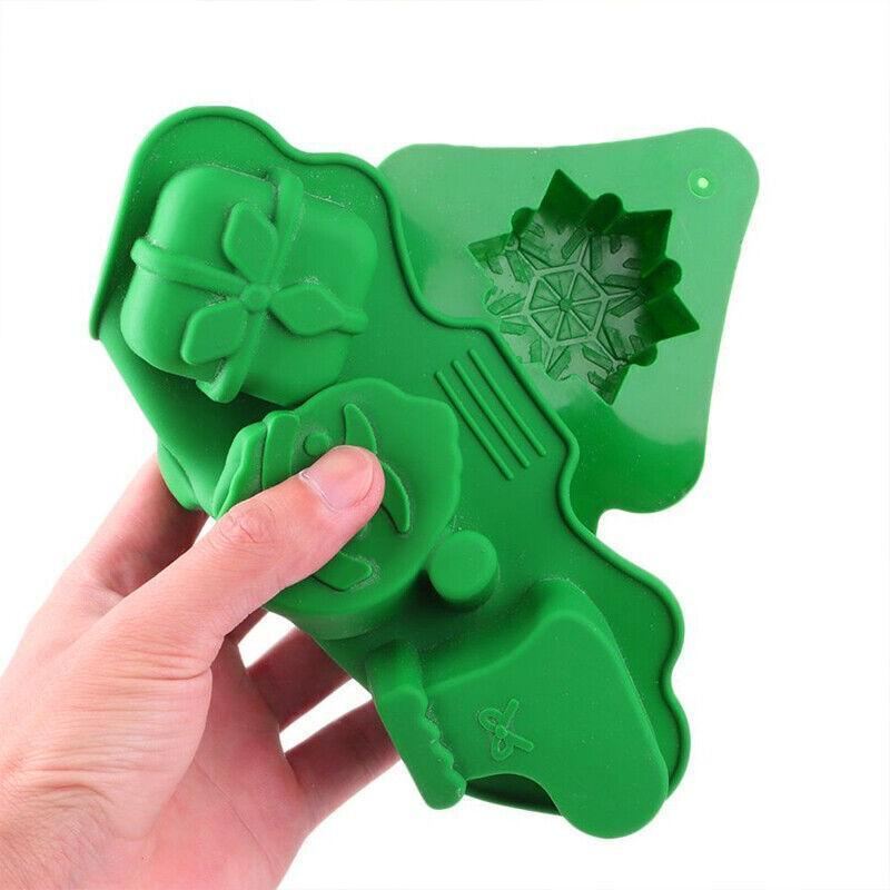 Christmas Themed Silicone Mould 1PC Green Baking Tool - Discount Packaging Warehouse