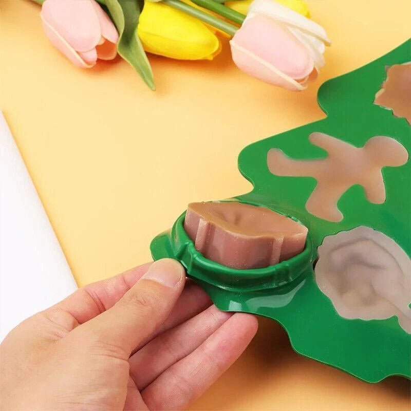 Christmas Themed Silicone Mould 1PC Green Baking Tool - Discount Packaging Warehouse