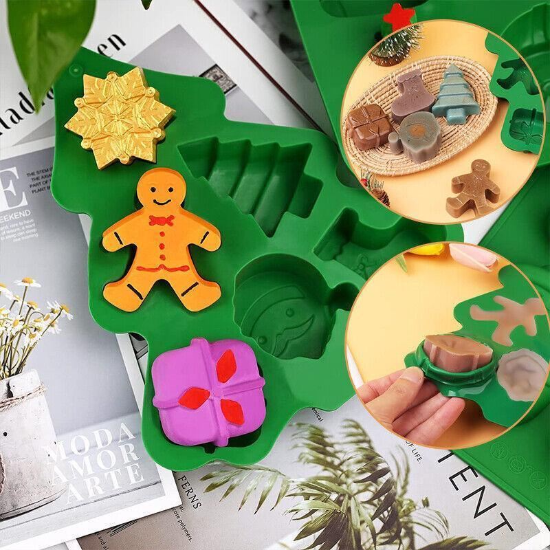 Christmas Themed Silicone Mould 1PC Green Baking Tool - Discount Packaging Warehouse