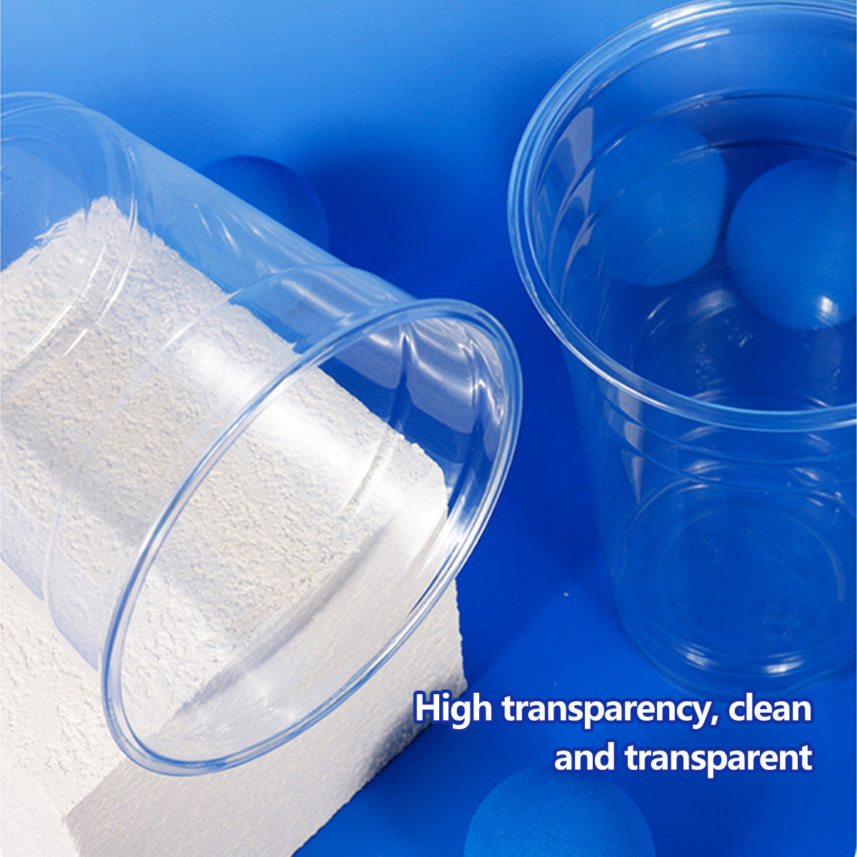 Disposable Plastic Cold Drink Cup with Lids Straws for Takeaway Beverage Use