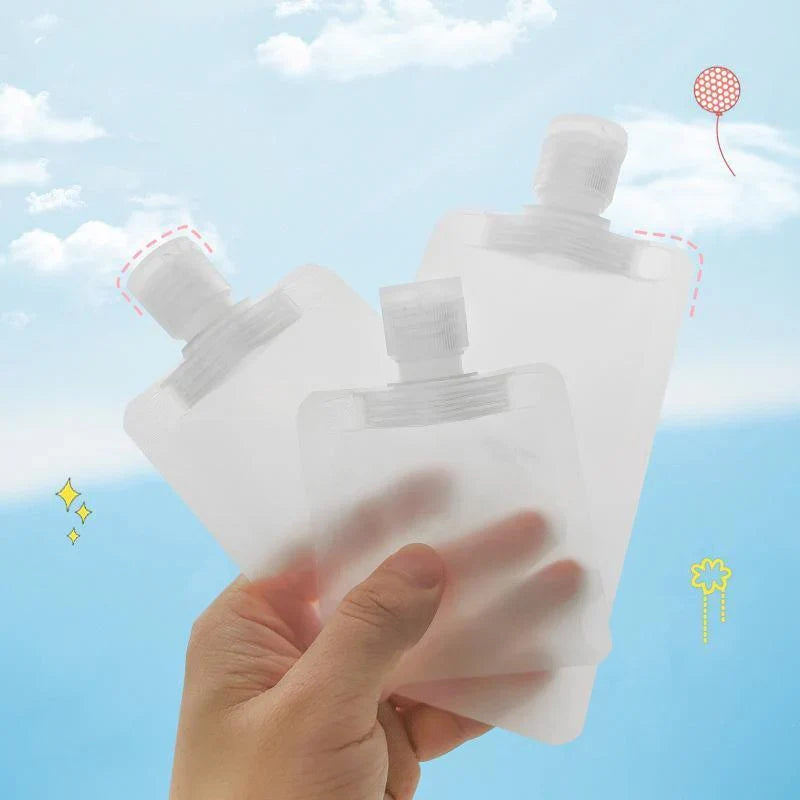 Eco-friendly refillable squeeze pouch with secure cap