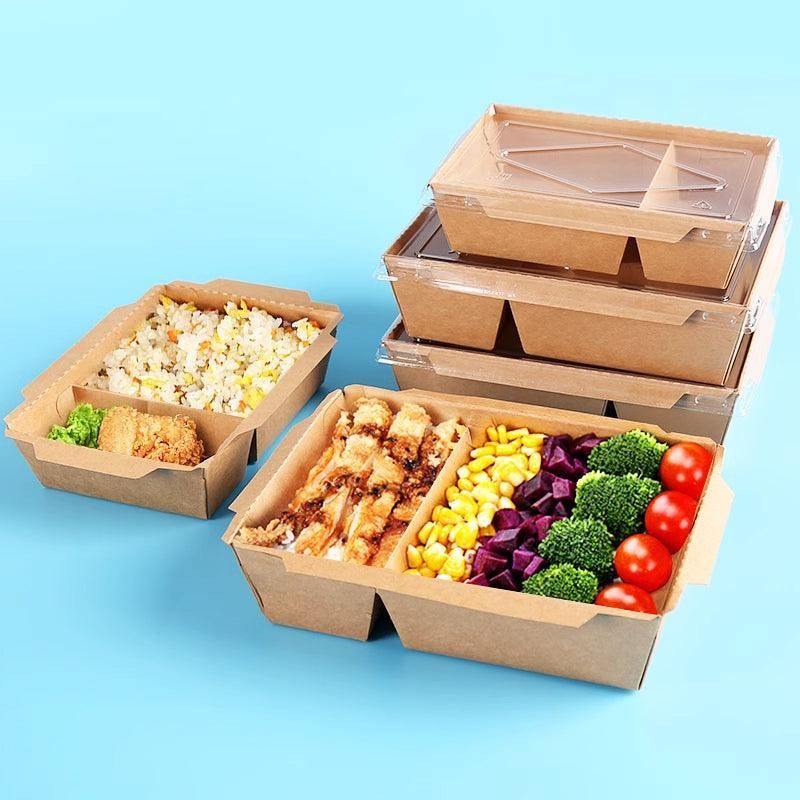 Take-out food boxes for on-the-go meals