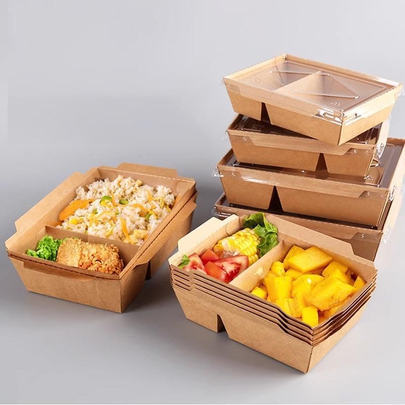 Take-out food boxes for on-the-go meals