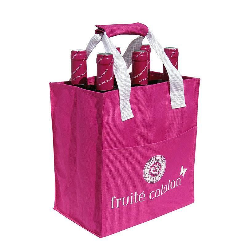 Custom Bottle Wine Tote Bags - Discount Packaging Warehouse
