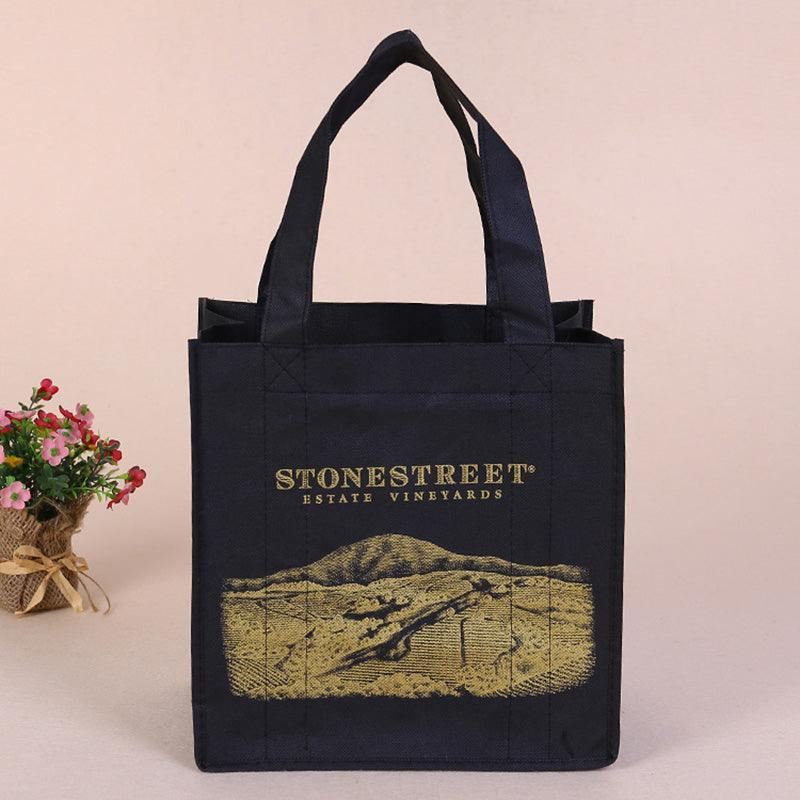 Custom Bottle Wine Tote Bags - Discount Packaging Warehouse