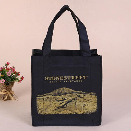 Custom Bottle Wine Tote Bags - Discount Packaging Warehouse