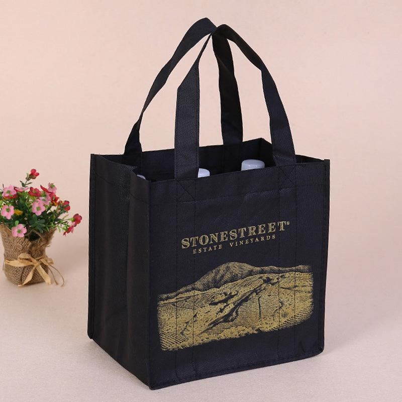 Custom Bottle Wine Tote Bags - Discount Packaging Warehouse