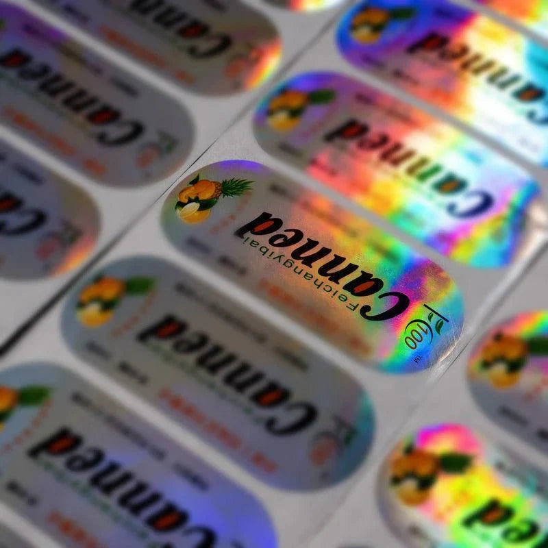 Custom Holographic Paper Stickers - Discount Packaging Warehouse