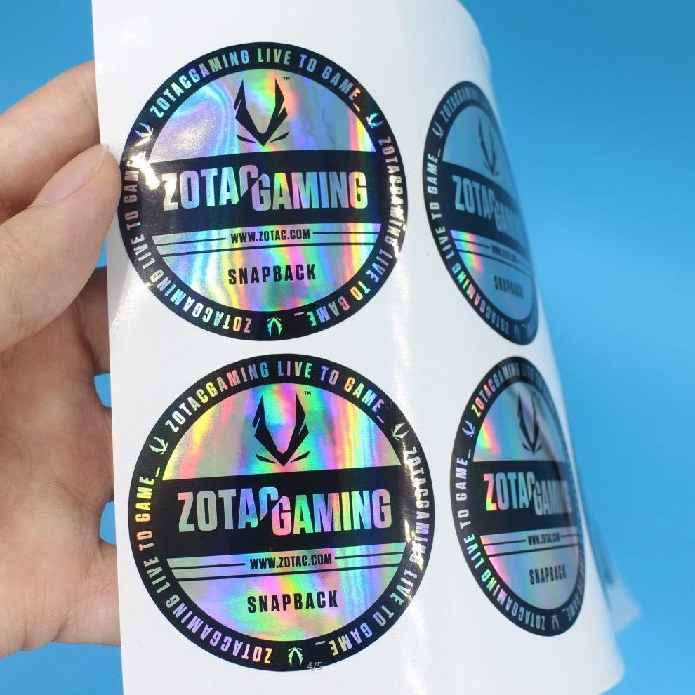 Custom Holographic Paper Stickers - Discount Packaging Warehouse