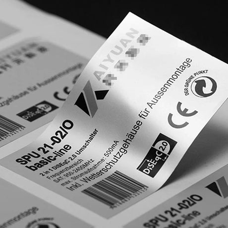 Custom Matte Silver Paper Stickers - Discount Packaging Warehouse