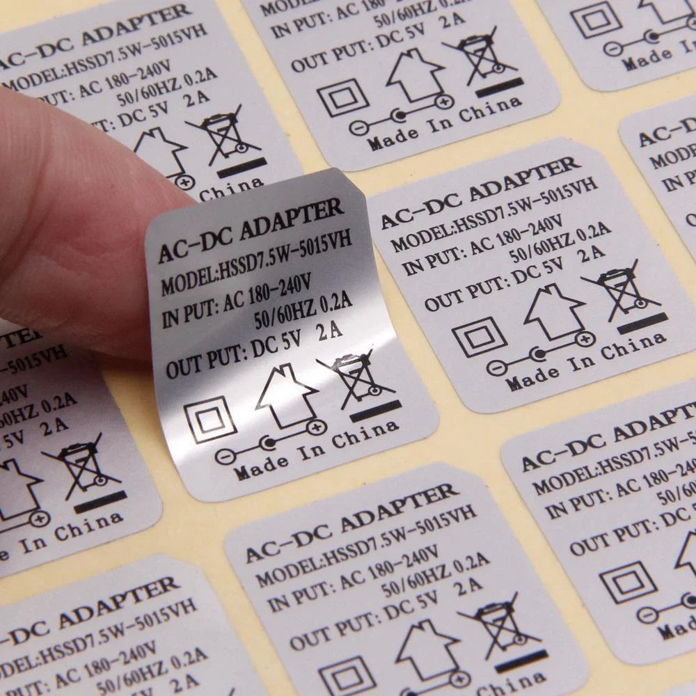 Custom Matte Silver Paper Stickers - Discount Packaging Warehouse