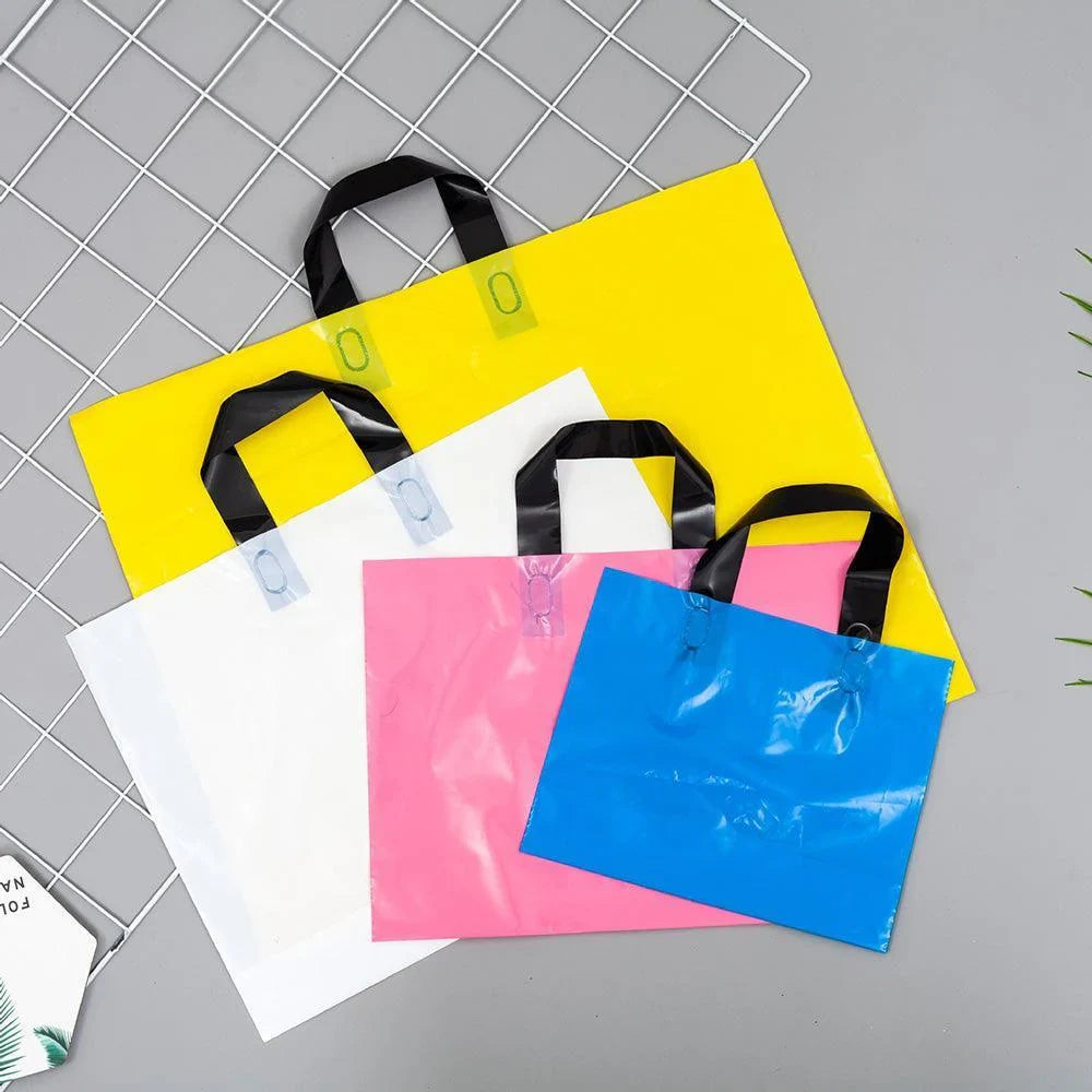 Custom Plastic Loop Handle Bags - Discount Packaging Warehouse