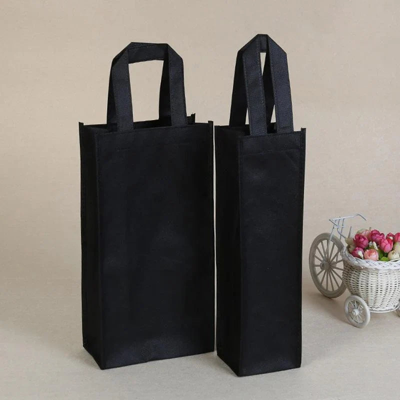 Custom Single Bottle Wine Tote Bags - Discount Packaging Warehouse