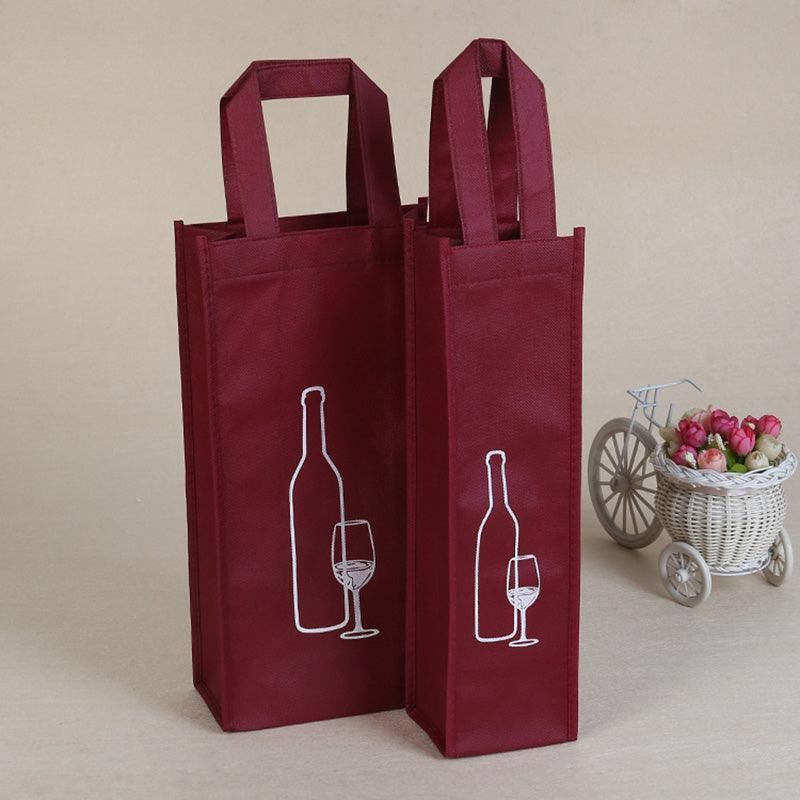 Custom Single Bottle Wine Tote Bags - Discount Packaging Warehouse