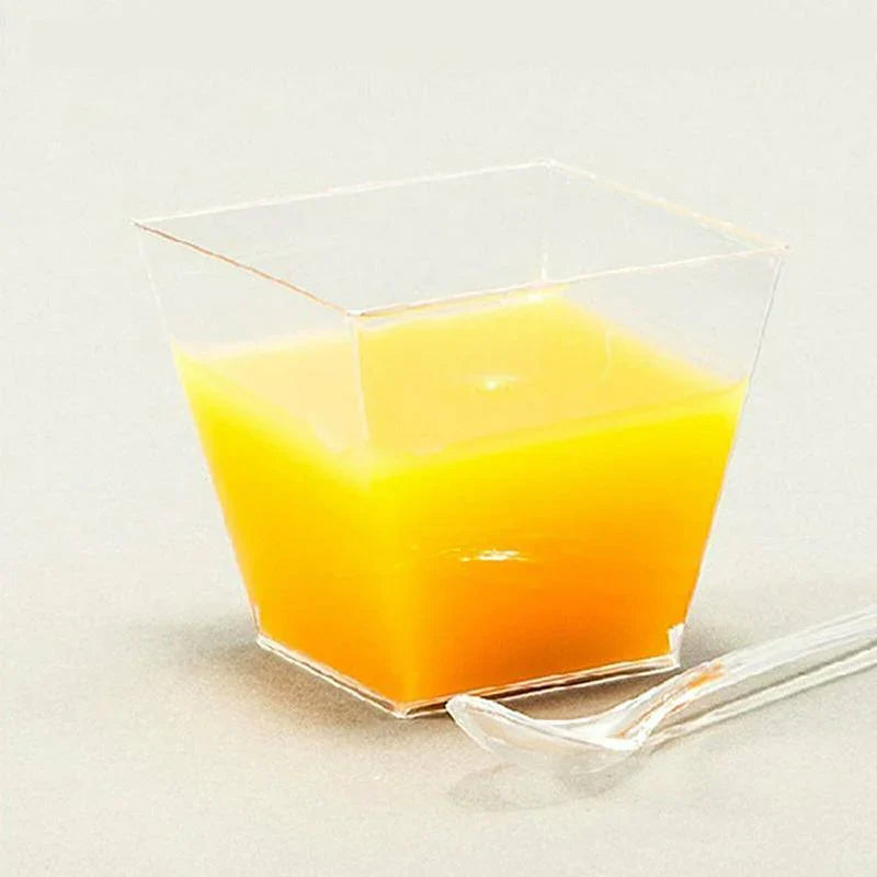 Elegant Mini Trifle Cups filled with colorful layered desserts.