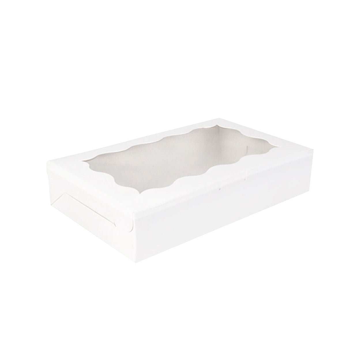 50PCS Kraft Cake Boxes with Clear Window Large Capacity Food-Grade Packaging